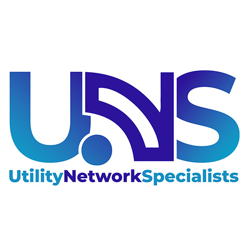 Logo of Utility Network Specialists with the initials UNS in gradient blue and the full company name below.